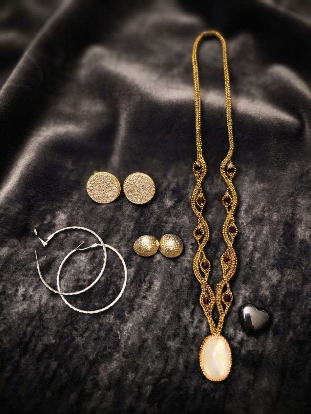 4-Piece Boho Jewelry Bundle - Beaded Statement Necklace & Earring Set CC